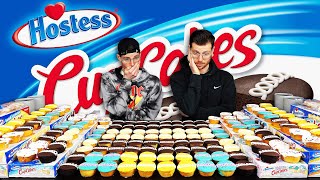 146 HOSTESS CUPCAKES CHALLENGE! | 25,000 Calories | Twins vs Food