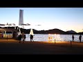 abendstimmung in der bucht von klagenfurt am wörthersee