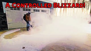 Blowing Snow With a Leaf Blower! - Echo PB9010