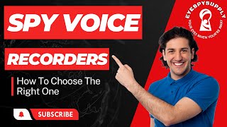 How To Choose A Spy Voice/Audio Recorder With Voice Activated Recording #SpyRecorders