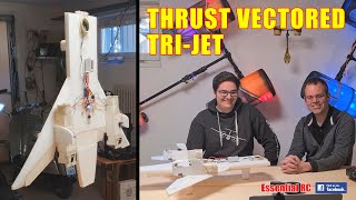 THRUST VECTORED RADIO CONTROLLED (RC) EDF TRI-JET | AMAZING VTOL CAPABLE PROTOTYPE