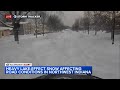 Heavy lake effect snow affecting road conditions in NW Indiana