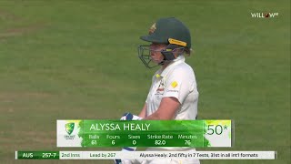 Alyssa Healy 50 runs vs England Women | Only Test - ENGW vs AUSW