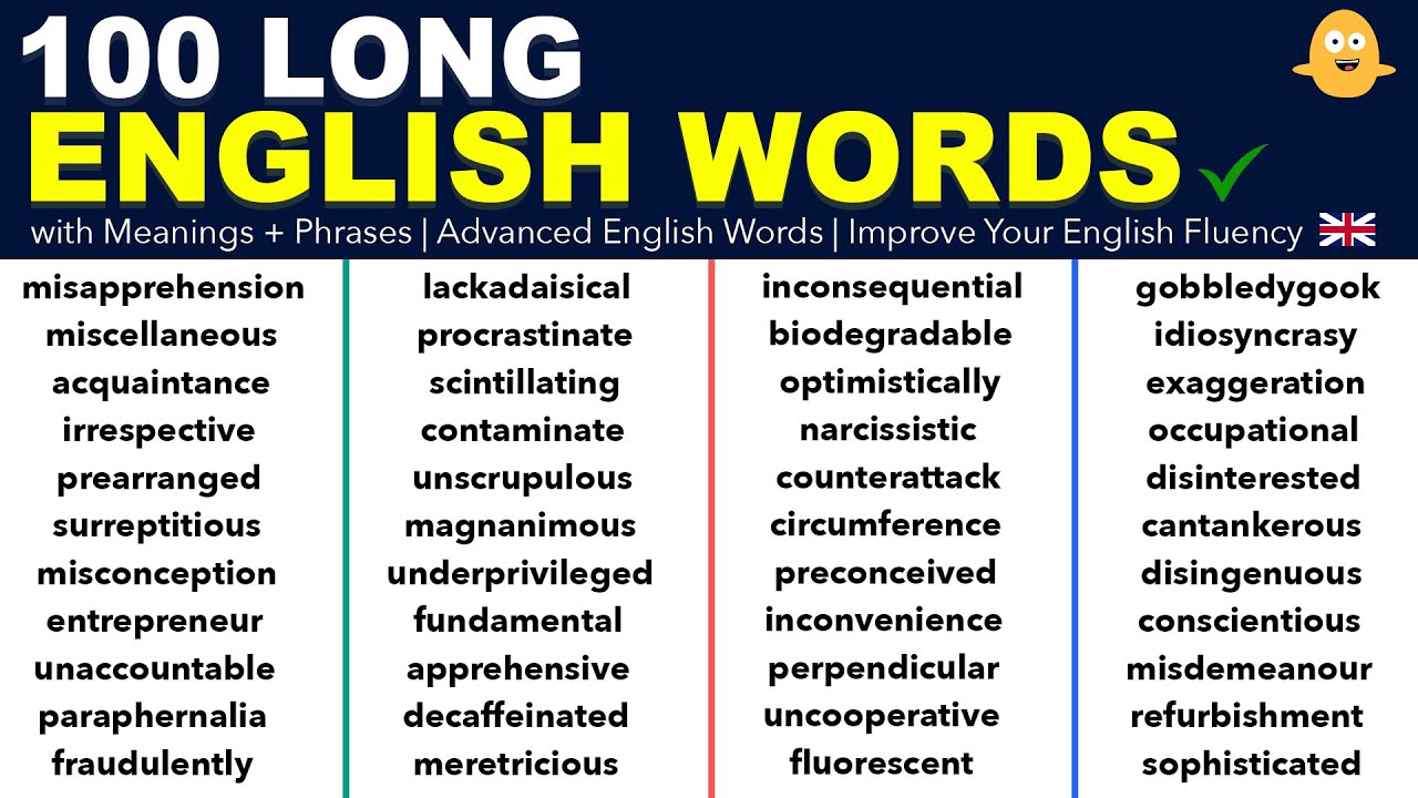 Vocabulary Of Words And Examples