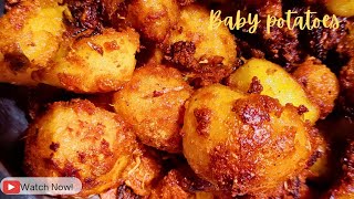 Small potatoes fry recipe in tamil | சிறிய உருளைக்கிழங்கு வறுவல் | Baby potato recipe