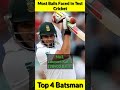 Most Balls Faced In Test Cricket 🏏 Top 4 Batsman 😱 #shorts #rahuldravid #sachintendulkar