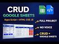 CRUD Google Sheets with Apps Script | HTML CSS JavaScript (Full Project)