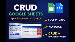 CRUD Google Sheets with Apps Script | HTML CSS JavaScript (Full Project)