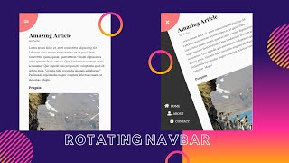 How to make a Rotating Navigation | HTML CSS JS