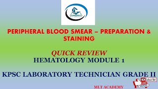 |PERIPHERAL SMEAR PREPARATION AND STAINING| KPSC LAB TECHNICIAN EXAMINATION|