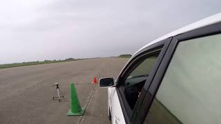 Mitsubishi Evo runs at OMC autocross