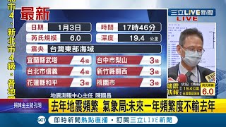 #三立最新 未來一年地震頻繁度不輸去年! 17:46發生規模6.0強震\