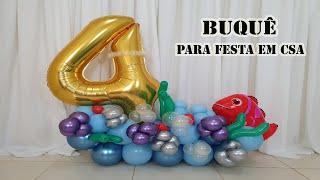 Como fazer um BUQUÊ DE BALÕES PARA FESTA EM CASA - ARTE COM BALÕES - FESTA EM CASA - BALLON BOUQUET