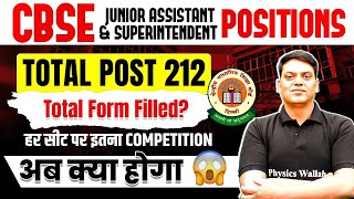 CBSE Superintendent and Junior Assistant 2025 | Total Form Filled? | हर सीट पर इतना Competition