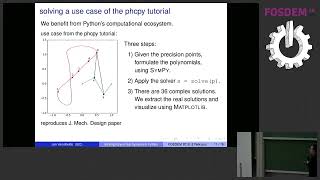 Solving Polynomial Systems in Python phcpy a scripting interface for PHCpack