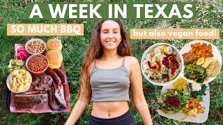 What I Eat In A Week IN TEXAS | vegan recipes, workouts & dropping my brother off at Rice University