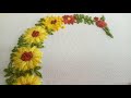 hand embroidery letter c design flowers embroidery letter embroidery ปักผ้าด้วยมือ ปักดอกไม้