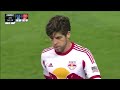 juninho red card brazilian kicks ball at sporting kansas city keeper jimmy nielsen