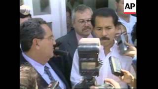 NICARAGUA: PRESIDENT ALEMAN \u0026 SANDINISTA LEADER DANIEL ORTEGA MEET