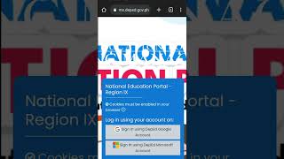 Sign in NLCA Using DepEd email.