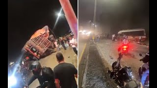 Grave accidente en la autopista Medellín-Bogotá deja 3 muertos y 12 heridos