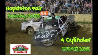 Hopkinton Fair 2023 Sunday 4-Cylinders FEATURE  Demolition Derby 4K UHD