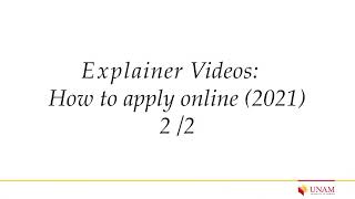 Explainer Video (2 of 2): How to apply online - Returning Student