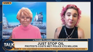 Phoebe Plummer talks with Trisha Goddard | TalkTV | 5 February 2023 | Just Stop Oil