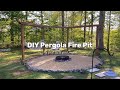 DIY Fire Pit Pergola | Backyard makeover | First DIY Yard Project