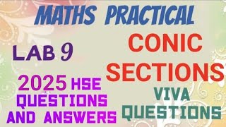 MATHS PRACTICAL EXAM 2026 //2025 PUBLIC QUESTIONS AND ANSWERS//LAB 9//CONIC SECTION//8 MARKS SURE 👍🏻