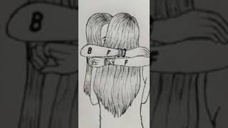 BFF Drawing Girls #arts #bff#drawing#girls#viral #ytshorts #shorts #luckyarts #artist #girl