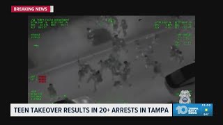22 people arrested after a 'teen takeover' at Curtis Hixon Park