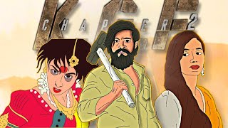 KGF Chapter 2 Movie vs Reality Feat. Manjulika, Yash | 2d Animation |Spoof Funny Video | VanimatioN