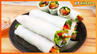 Cách Làm Bánh Phở Tươi Cho Phở Cuốn Đơn Giản Dễ Làm | PHO ROLLS Recipe | KT Food