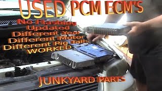 Junkyard ECM PCM Computer.  How to replace them!