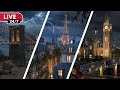 Iconic City Ambiences Live 24/7 | Rain & Distant Thunder Sounds for Study and Relaxation