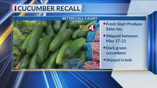 Cucumbers shipped to Ohio recalled over possible salmonella contamination