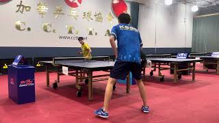 Ontario table tennis challenge class A 决赛， 加拿大国手之争， Alex Bu vs Meech Dullaert， 近距离感受Alex的暴力弧圈