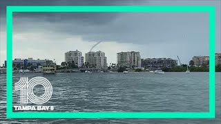 Clearwater Beach waterspout seen from the Intracoastal