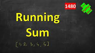 Running Sum of 1d Array | LeetCode 1480 | C++, Java, Python