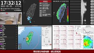 2023年09月05日 嘉義縣新港鄉地震(地震速報、強震即時警報)