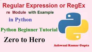 What is Regular Expression or RegEx | How to use Regular Expression in Python with Example in Hindi