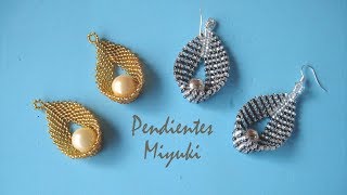 DIY - Pendientes miyuki -Earrings miyuki -Miyuki बालियांأقراط ميوكيСерьгСерьги Миюкии Миюки