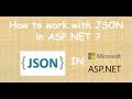 How to work with JSON data in ASP.NET