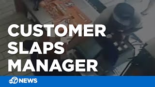 Customer slaps pizza store manager after his order was messed up