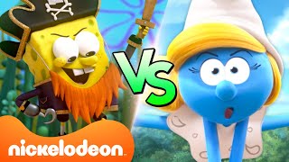 Смурфики против Губки Боба: у кого приключения лучше? 🌟 | Nickelodeon Cyrillic