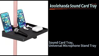 koolehaoda Sound Card Tray, Universal Microphone Stand Tray   (Tray for tripod)