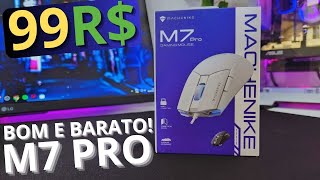 Mouse Gamer Machenike M7 Pro, Com fio, 12800 DPI, 6 botões, Branco - MAC-M7PW-WW