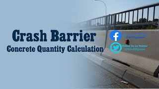 Crash Barrier Concrete Quantity Calculation | #CrashBarrier