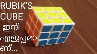 HOW TO SOLVE RUBIK'S CUBE... EASILY for beginners... എങ്ങനെ റുബിക്സ്  ക്യൂബ് സോൾവ് ചെയ്യാം....